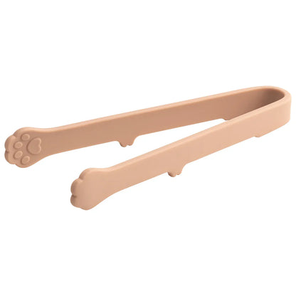 5.71inch Non-Slip Cat Paw Silicone Tongs – Cute Japanese Cartoon BBQ & Baking Food Clip Kitchen Gadget