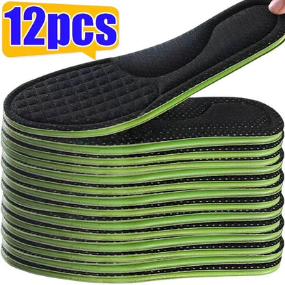 Memory Foam Orthopedic Shoe Insoles – Soft Deodorizing & Sweat-Absorbing Antibacterial Sports Insoles (2/12 Pairs) Shoe Comfort Inserts