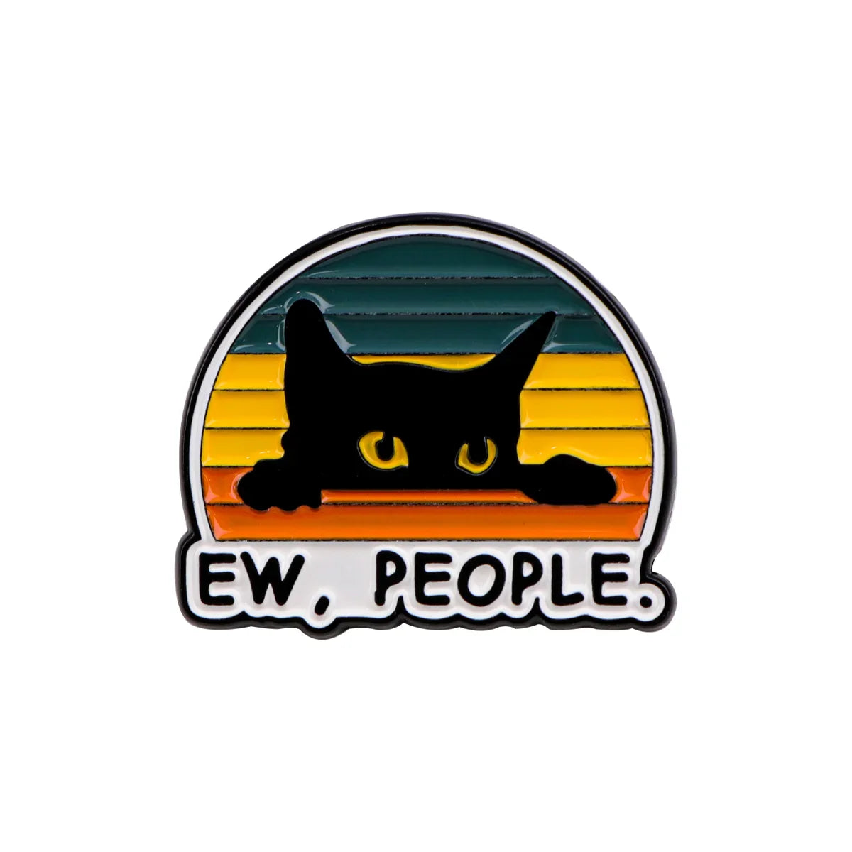 Cute Black Cat Enamel Pin – Tiny Cartoon Animal Metal Brooch Badge Jewelry Accessory Gift