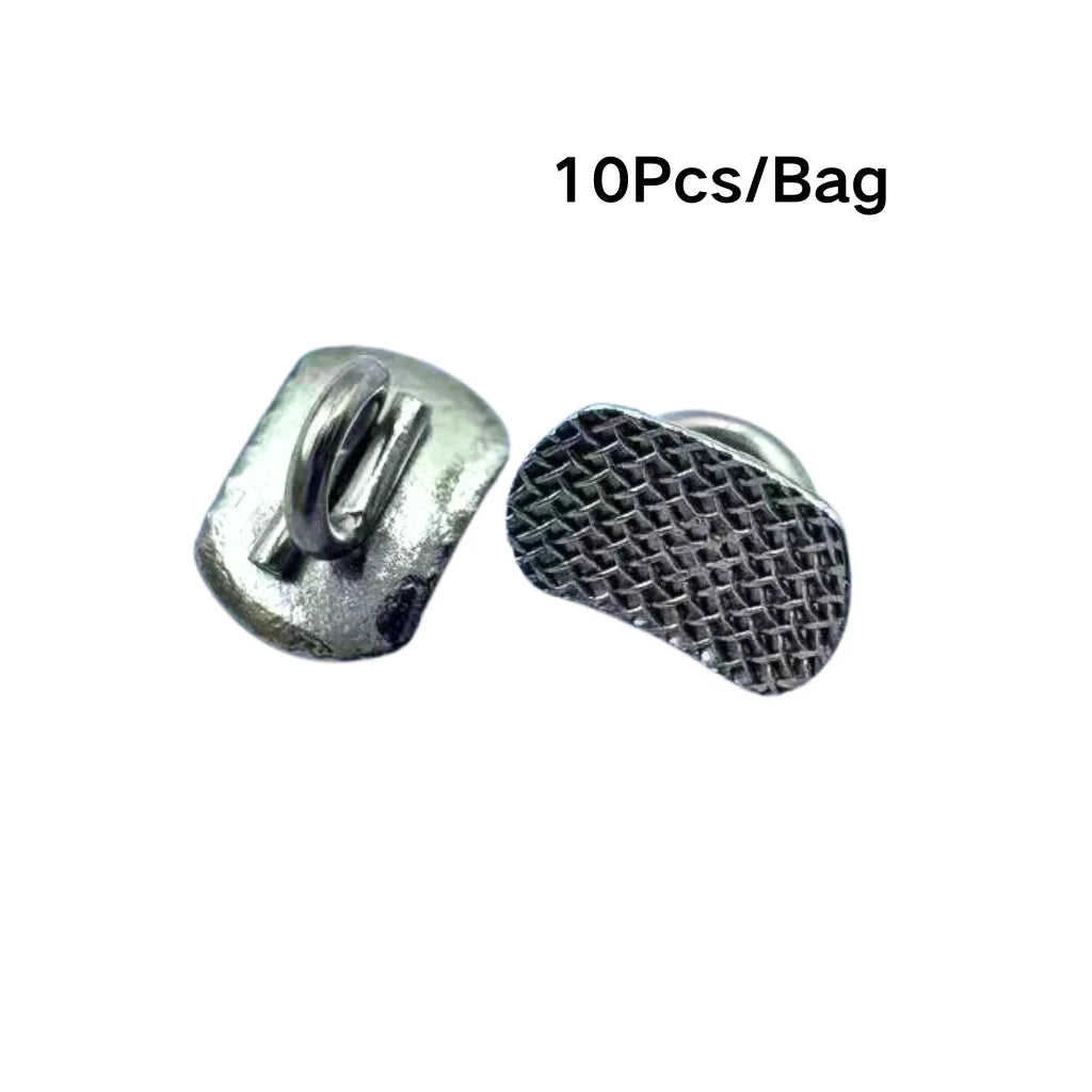 Orthodontic Lingual Button & Crimpable Hook Set – Metal Bondable Dental Traction Eyelets & Accessories for Dentistry Use