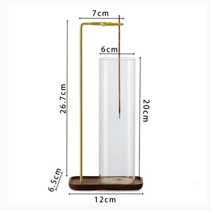 Incense Stick Holder with Ash Catcher — 2-in-1 Organizer and Anti-Flying Ash Burner