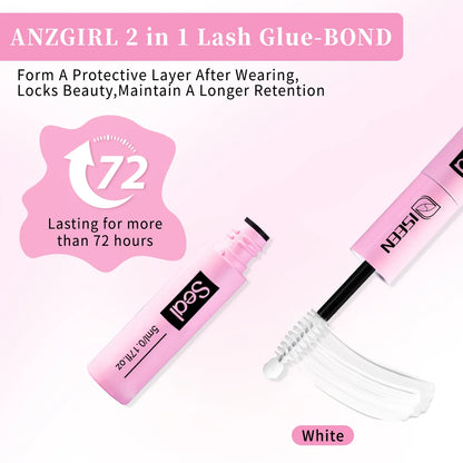 DIY Segmented False Eyelash Set – Large Capacity Cluster Lash Book with Glue, Remover, Tweezers, Brush & Festival Gift
