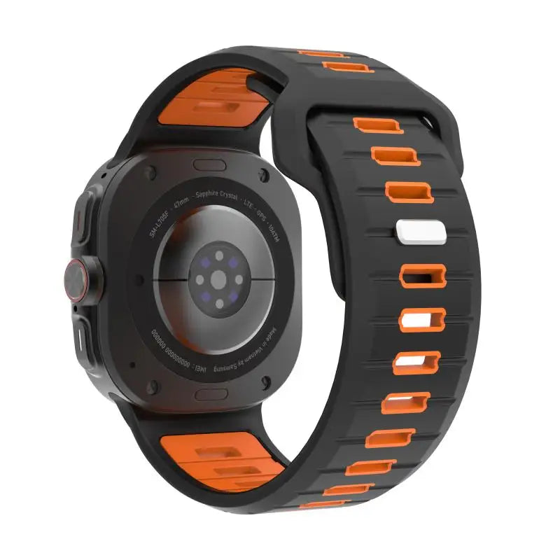 Sports Silicone Strap for Samsung Galaxy Watch Ultra 2025 — Soft Two-Color No-Gap Band for 47mm Galaxy Watch 7 Ultra