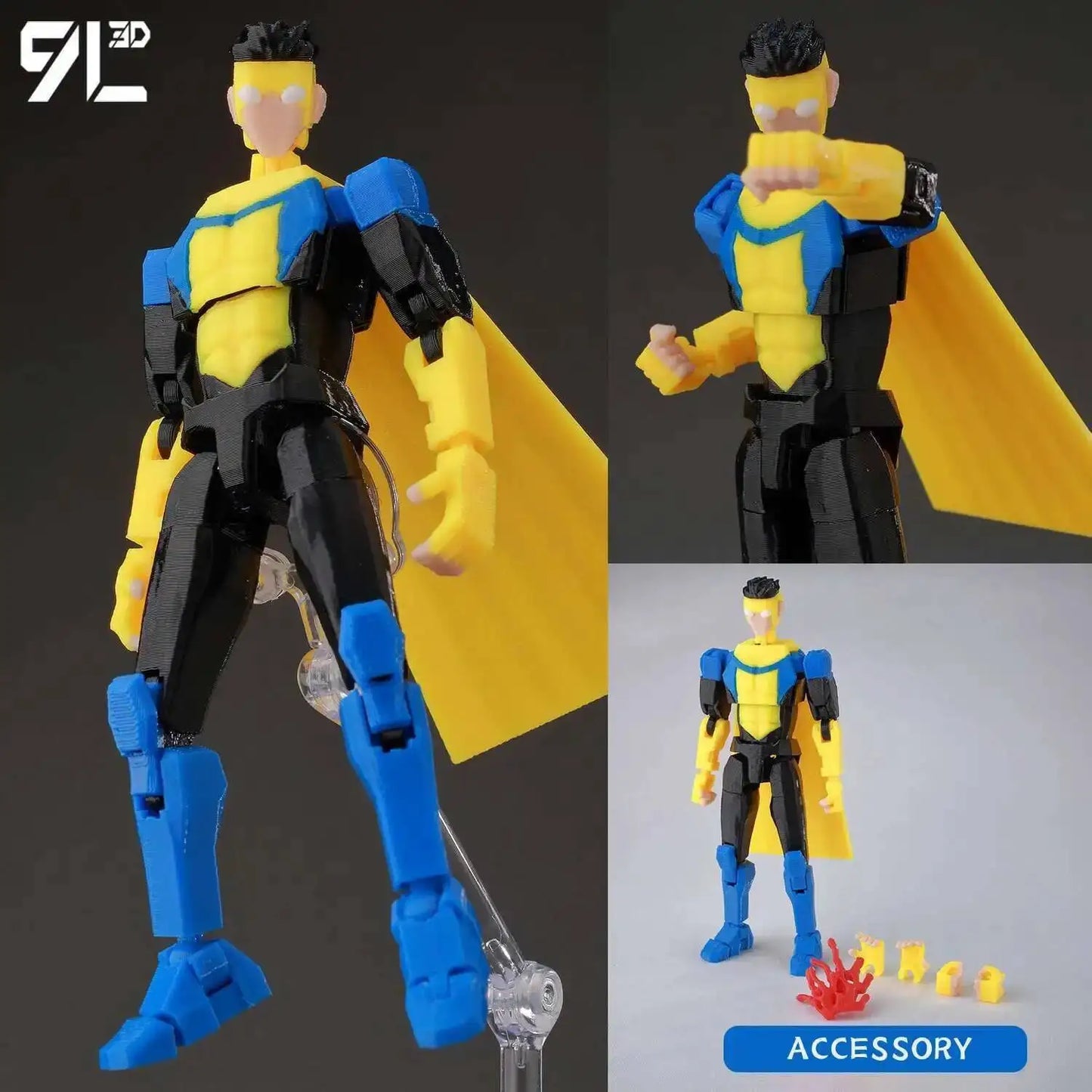 9LToyWodu Invincible Boy Action Figure – Anime Collectible Toy for Cosplay, Stop Motion & Birthday Gifts