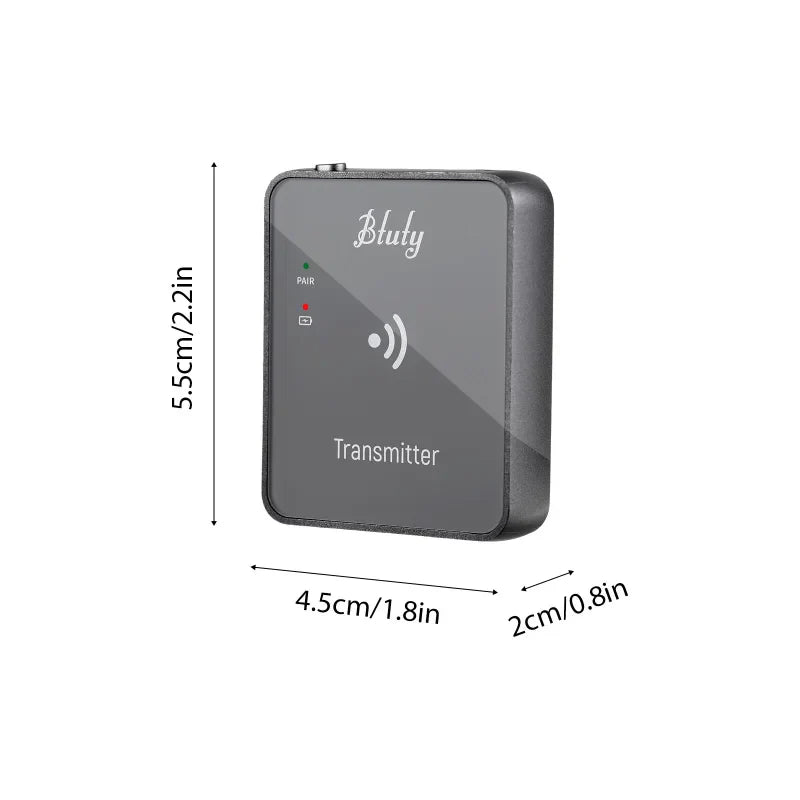 Btuty 2.4GHz Wireless Earphone Monitor System – Rechargeable Transmitter & Receiver with Lossless Digital Transmission