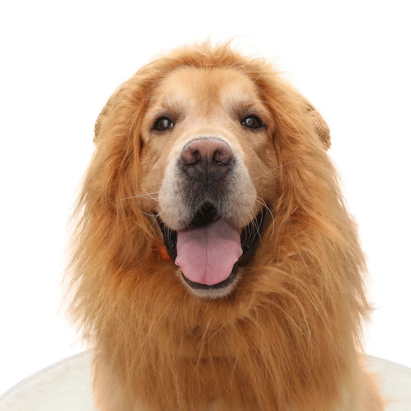 Pet Lion Mane Wig - Funny Halloween Cosplay Costume for Dogs
