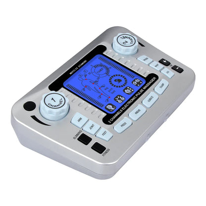 12 Modes Digital Electric Pulse Massager – TENS EMS Muscle Stimulator for Pain Relief & Body Therapy