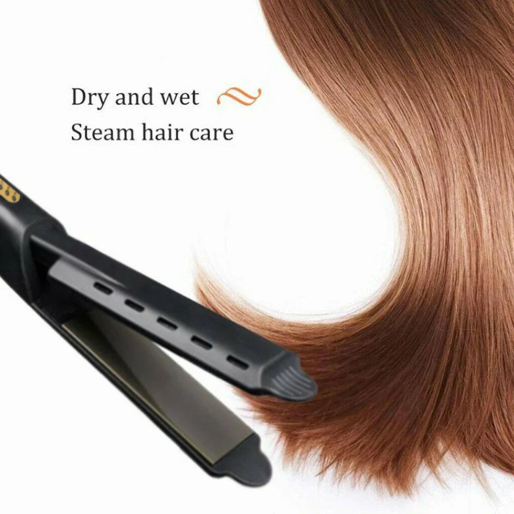 Hair Straightener with Four-gear Temperature, Ceramic Tourmaline Ionic Flat Iron for Women, Wide Panel Design