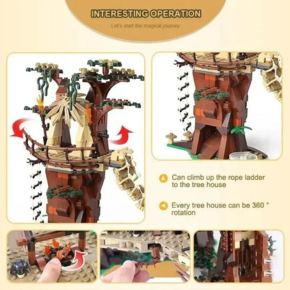 MINISO Ewoks Village Building Block Set – 1990pcs Creative Construction Toy Gift for Kids
