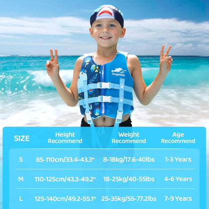 Gogokids Kids Life Jacket – Neoprene Float Vest for Toddlers, Swim Training & Buoyancy Swimwear