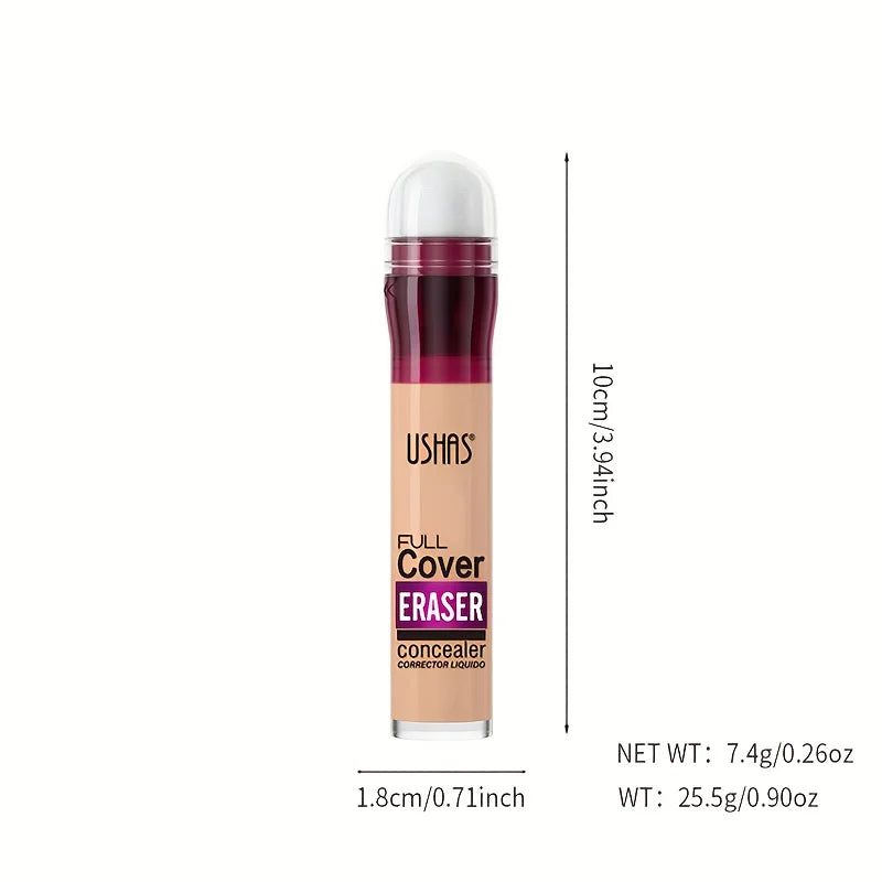 New Sponge Head Concealer – Long-Lasting Liquid Foundation for Dark Circles, Freckles, Acne, Pigmentation & Blemishes, Moisturizing Formula