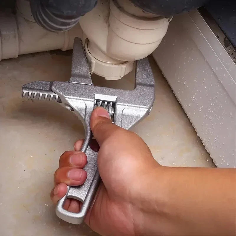 Mini Adjustable Wrench - Multifunctional Aluminum Spanner for Bathroom & Plumbing Repairs