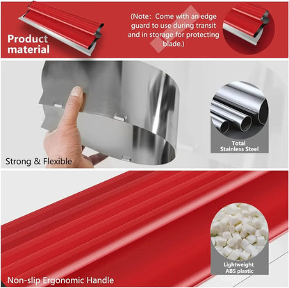 25cm/40cm Drywall Smooth Trowel Brush — Flexible Blade Spray Paint Finishing Putty Building Wall Material Tool