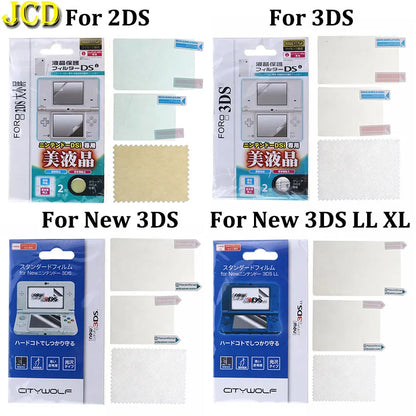 JCD Clear LCD Screen Protector Film for NDS, DSi, 2DS, 3DS XL/LL & New 3DSXL/LL
