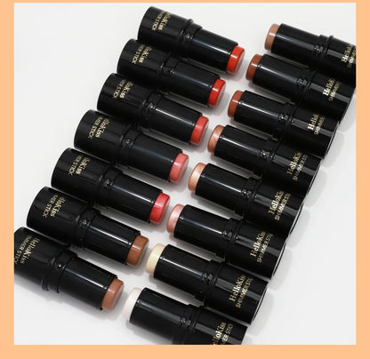 Face Brown Bronzer Contour Stick - Foundation Makeup Pen, Long-Lasting Smooth Contour, Shadow Blusher & Highlight Concealer Cosmetics