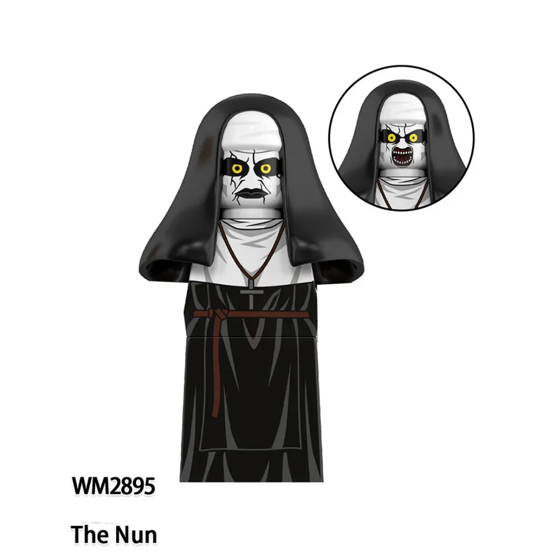 Horror Movie Action Figure Building Blocks – M3gan, Nun & Ash Terrifier Halloween Toy Gift