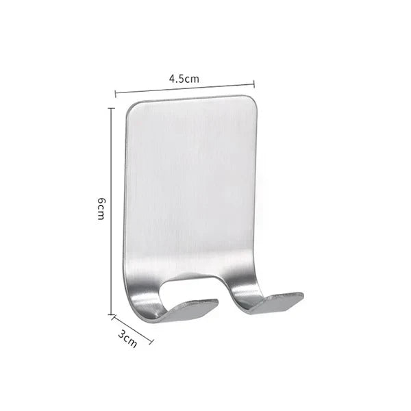 Stainless Steel Razor Holder Wall Hook – No-Drill Bathroom Shaver Storage Rack Organizer Accessories