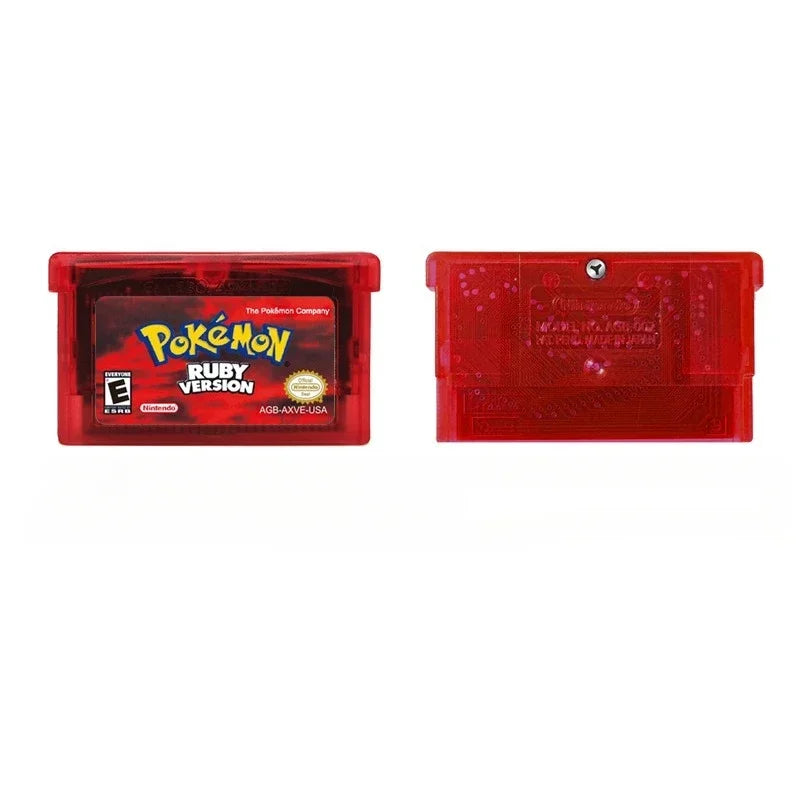 Pokemon GBA Game Cartridge Series — Emerald, Ruby, FireRed, LeafGreen, Sapphire (No Manual)
