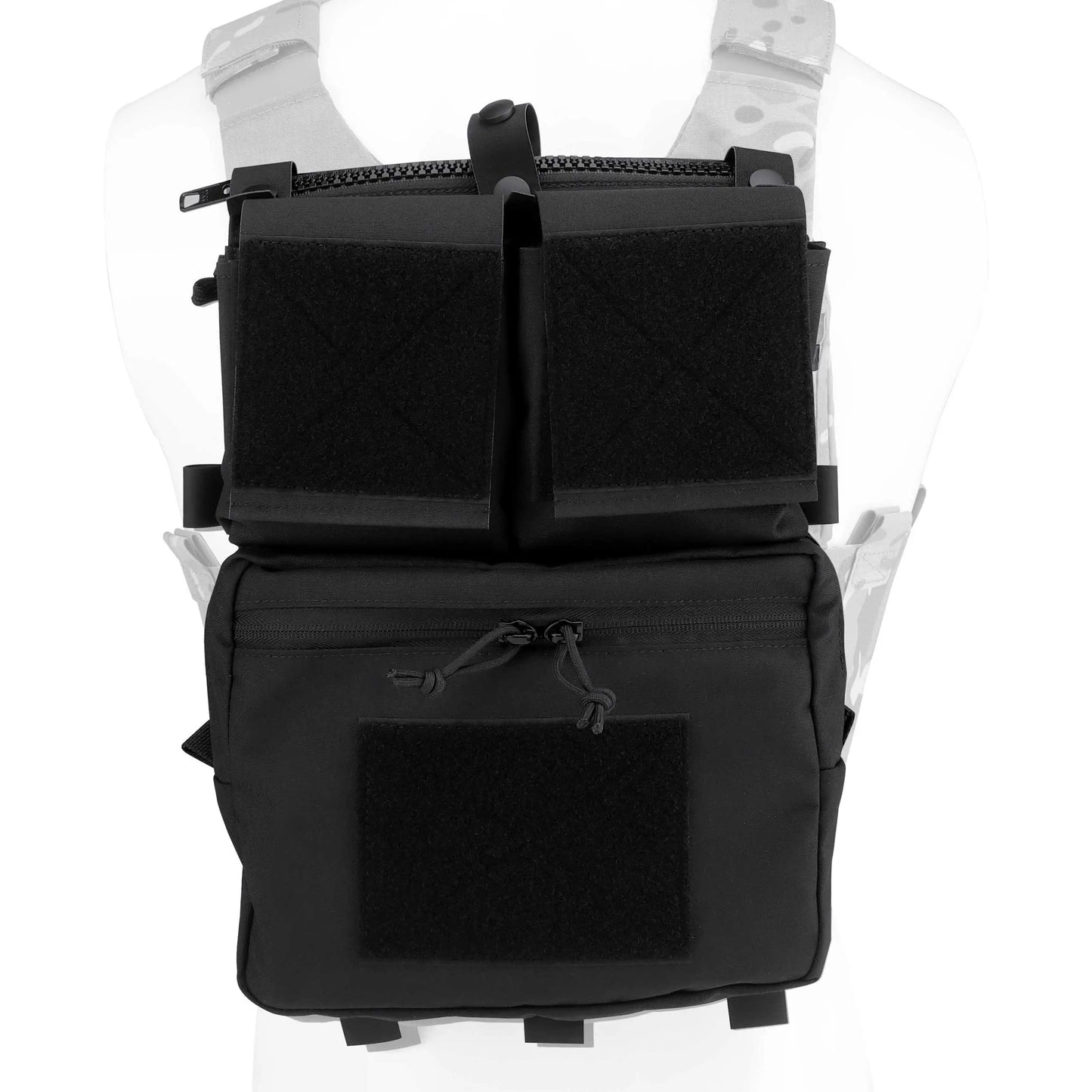 LV119 Tactical Vest Back Panel – Spiritus Systems Hunting Combat Airsoft Plate Carrier with Storage Pouch & Assault Vest Expansion Gear