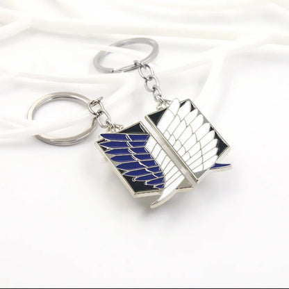 Anime Wings of Liberty Scouting Legion Keychain – Cosplay Alloy Pendant Keyring for Backpack, Men & Women Fan Gift