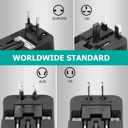 Travel Adapter with Dual USB Port - Universal UK to EU Plug Converter - Hot Sale Item