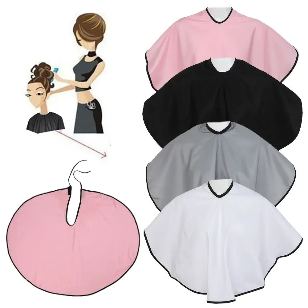Hair Dye Tools – Short Square Black Waterproof Hairdressing Cape, Barber Salon Cutting Cloth Wrap