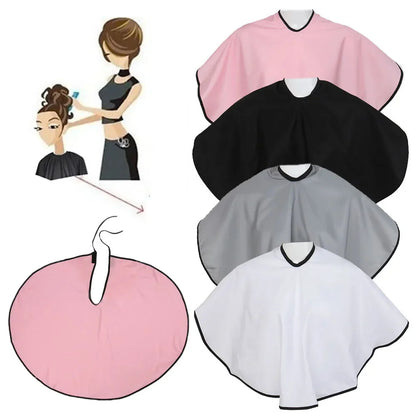 Hair Dye Tools – Short Square Black Waterproof Hairdressing Cape, Barber Salon Cutting Cloth Wrap