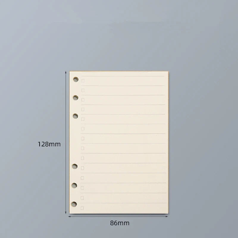 45 Sheets A5 A6 A7 Loose Leaf Notebook Refill – Spiral Binder Pages, Lined, Blank & Grid Craft Paper Stationery