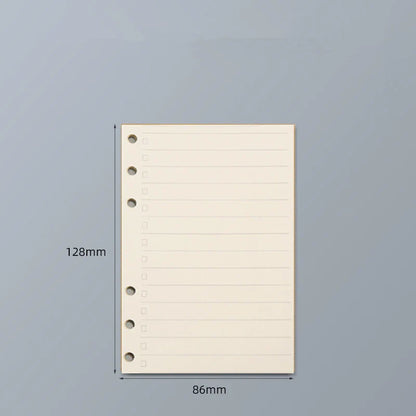 45 Sheets A5 A6 A7 Loose Leaf Notebook Refill – Spiral Binder Pages, Lined, Blank & Grid Craft Paper Stationery