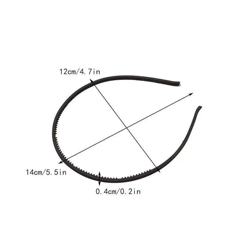 Elegant Non-Slip Toothed Hair Hoop – Thin Plastic Bezel Headband for Women & Girls