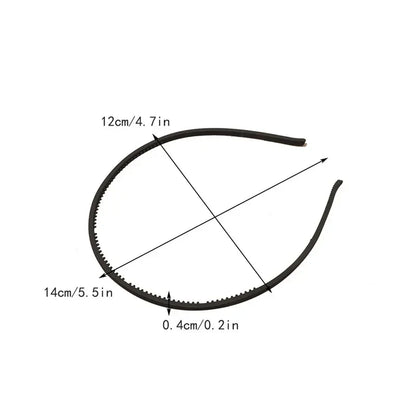 Elegant Non-Slip Toothed Hair Hoop – Thin Plastic Bezel Headband for Women & Girls