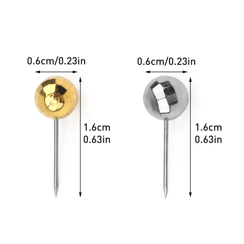 Portable DIY Round Metal Head Pins — Sewing & Craft Needle Pins with Storage Box for Clothing & Beads