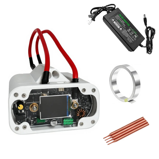 2500A Dual Supercapacitor Spot Welder 6V — Battery Spot Welding for 18650/21700/32140, 0.1–0.4mm Nickel (DIY)