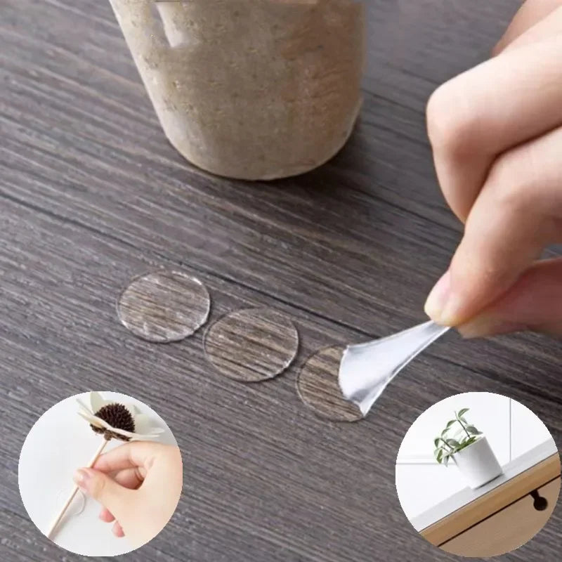 100pcs Strong Double-Sided Adhesive Dots – Acrylic Tape Fastener for DIY Crafts, Scrapbooking, and Fixing