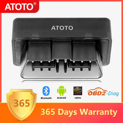ATOTO 4450 OBD2 Scanner – Bluetooth ELM327 V1.5 Car Diagnostic Tool & Code Reader for Android OBDII