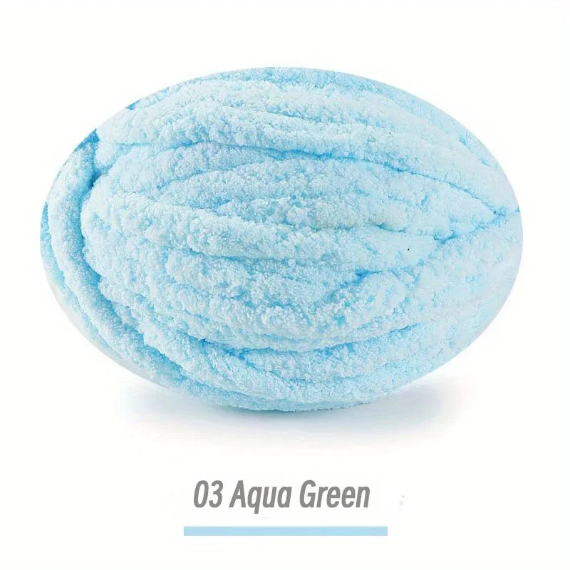 250g Extra Thick Ice Chenille Yarn Ball for Hand Knitting – Soft DIY Blanket, Cushion, Scarf & Pet Bed Yarn for Craft Projects