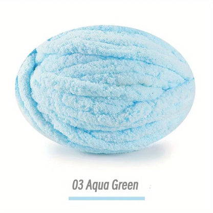 250g Extra Thick Ice Chenille Yarn Ball for Hand Knitting – Soft DIY Blanket, Cushion, Scarf & Pet Bed Yarn for Craft Projects