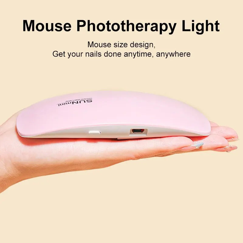 6W Mini Nail Dryer Machine: Portable UV Manicure Lamp - Home Use Nail Lamp for Drying Polish Varnish, with USB Cable