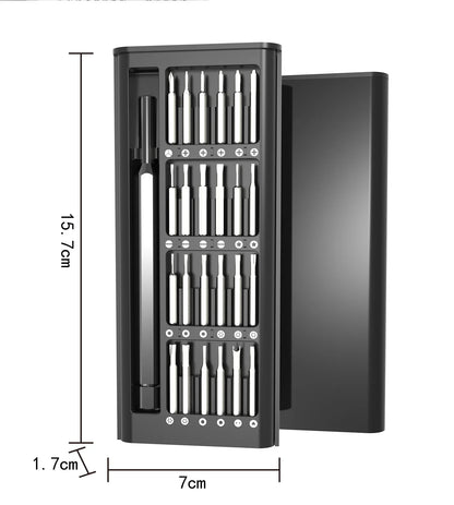 Magnetic Precision Screwdriver Set - 25-in-1 with 24 Mini Pocket Screwdrivers for Mobile, PC & Camera Repair