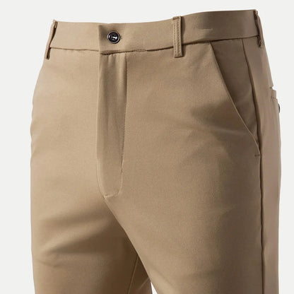 Men's Summer Fashion Suit Pants – Thin Business Casual Elastic Straight Leg Formal Trousers | Plus Size 28-42