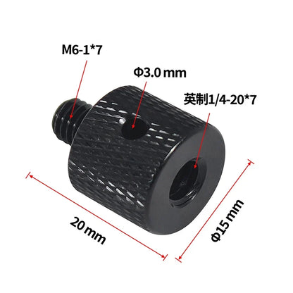 Reinforced Camera Screw Adapter - 1/4 to 3/8 Inch Male Female Thread Converter for Tripod Monopod Ball Head Light Bike Mount