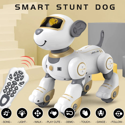 Funny RC Robot Dog – Programmable Electronic Stunt Dog with Voice Command, Touch Sensor & Music, Toy Gift for Kids