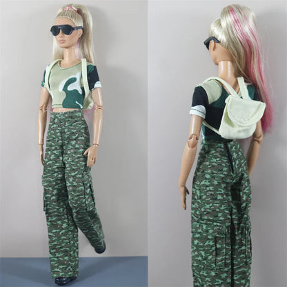 1:6 Scale Doll Clothes – Camouflage Outfit for 11.5-inch (30cm) Dolls, Many Styles, Gift for Girls
