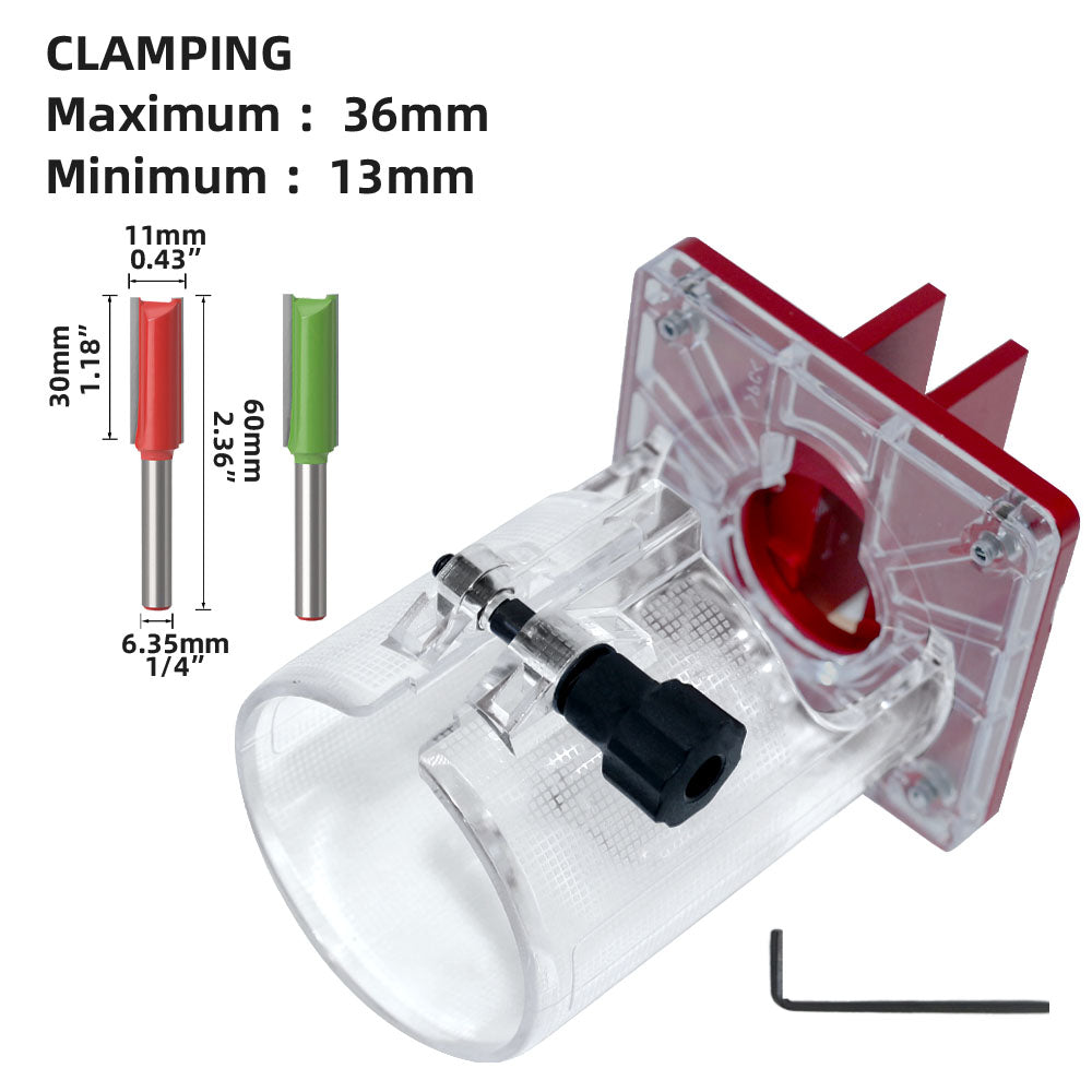 Slotting Guide Base for 65mm Trimming Machine – 2-in-1 Furniture Concealed Connector & Buckle Fastener (Wood Milling Base)