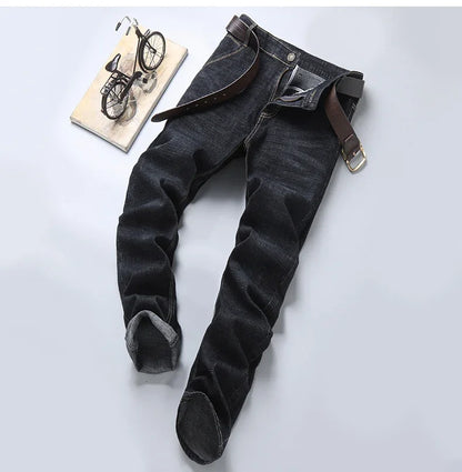 Men's Slim Fit Business Casual Denim Trousers – Comfortable Stretch Pants, Light Luxury Fashion for Men