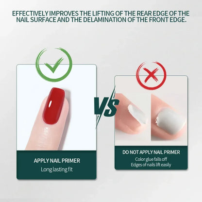 Nailpop Nail Dehydrator & Primer — Acid-Free Natural Nail Prep for Acrylic & UV Gel, Fast Dry Superior Bonding Set