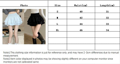 Women’s Cute Sexy Mini Skirt — Balletcore Elastic High Waist Ruffle Patchwork Lolita Skirt, Short Korean Sweet Y2K Fashion