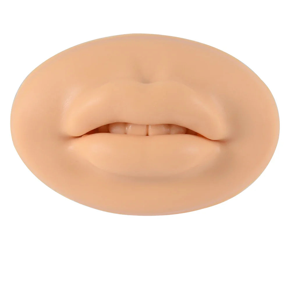 Soft Silicone Ear Nose Mouth Practice Model – Tattoo & Piercing Jewelry Display Stand with Acrylic Earring Holder Kit for Training & Showcase