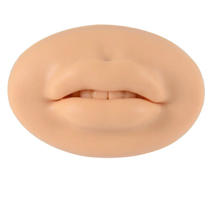 Soft Silicone Ear Nose Mouth Practice Model – Tattoo & Piercing Jewelry Display Stand with Acrylic Earring Holder Kit for Training & Showcase