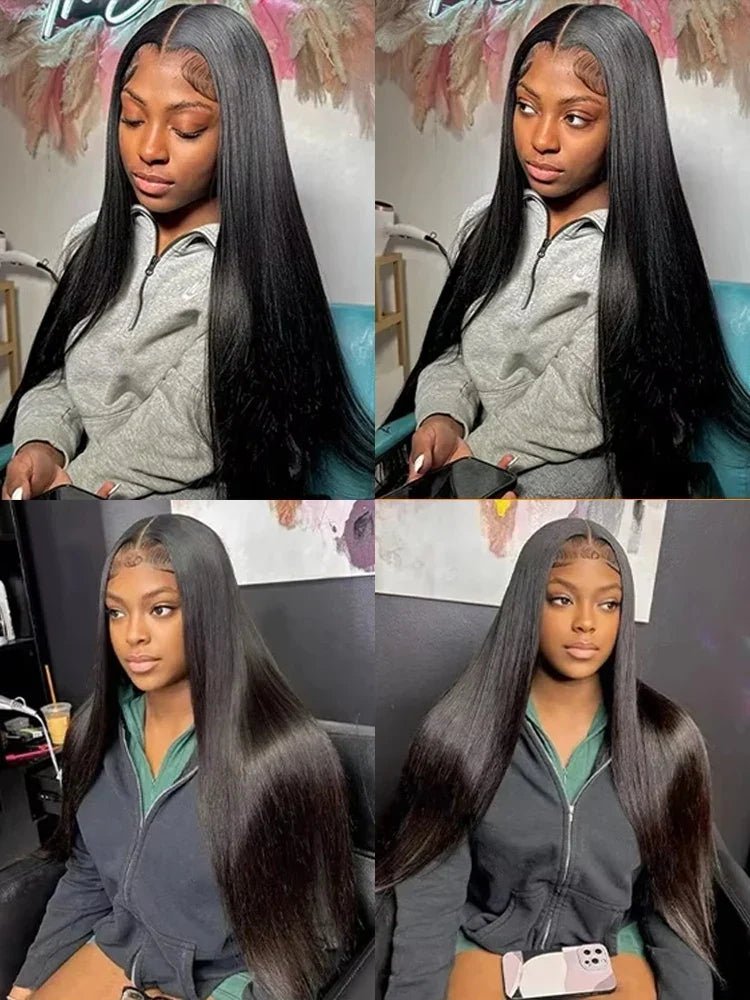 Rosabeauty Hair Straight Lace Closure Bundles – 28-40 Inch, 100% Natural Brazilian Remy Human Hair Deal for Women